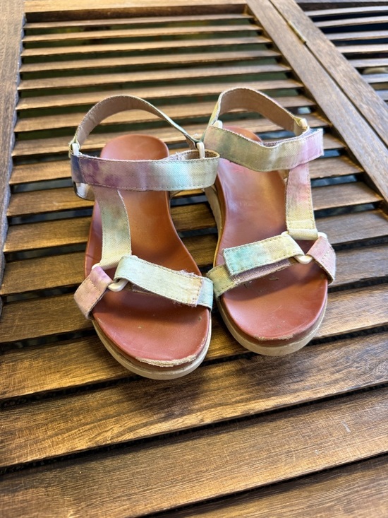 Jellypop Other - Jellypop Girls Pastel Tie-Dye Strap Sandals in Purple, Blue, Green Velcro Size 1